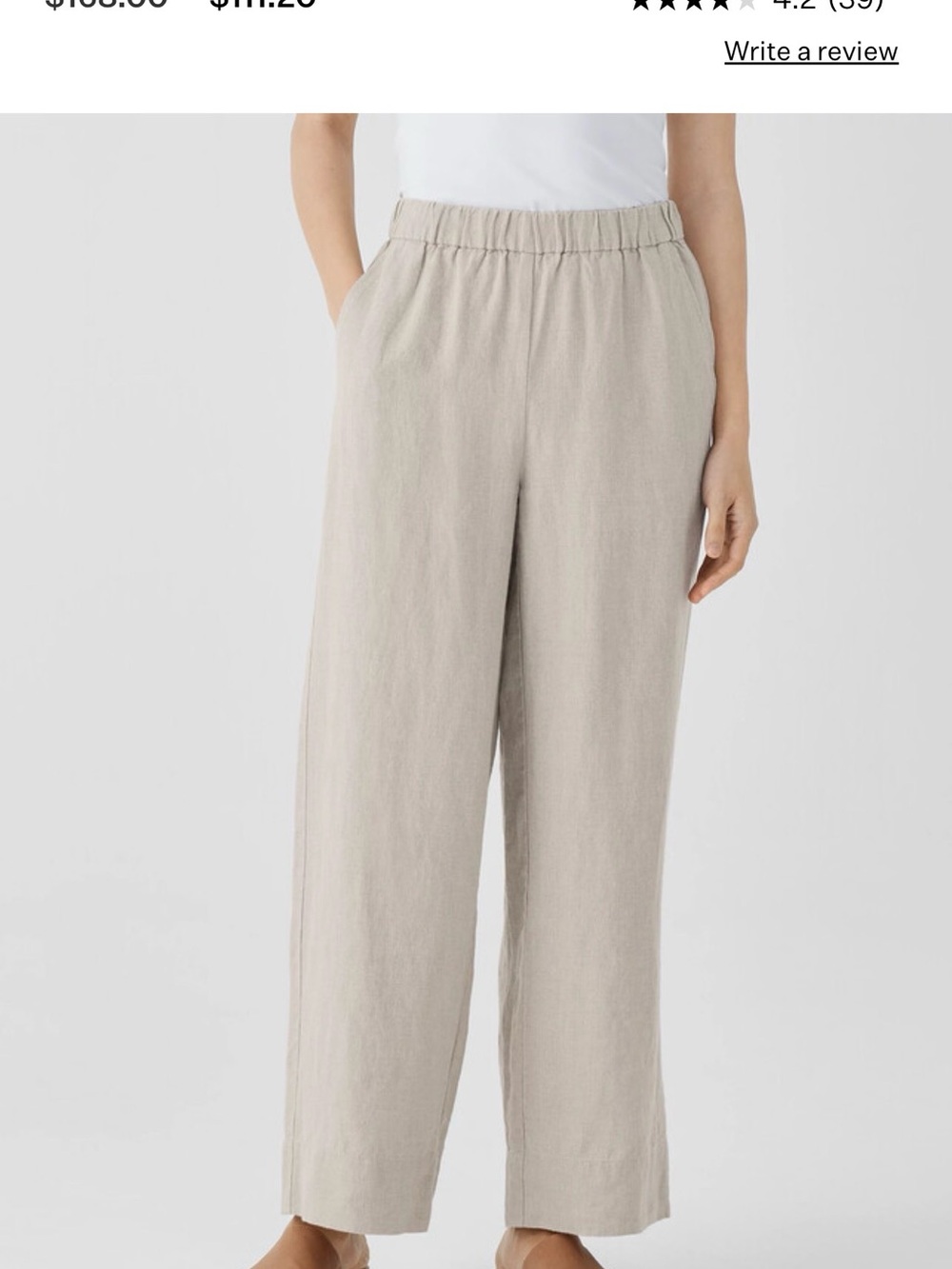 Eileen Fisher Organic Linen Wide-Leg Pant Sz XS Minimalist
- Beige